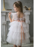 Sweet Ivory Airy Tulle Flower Girl Dress